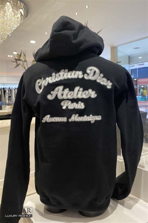 christian dior hoodie grey|christian dior atelier hoodie.